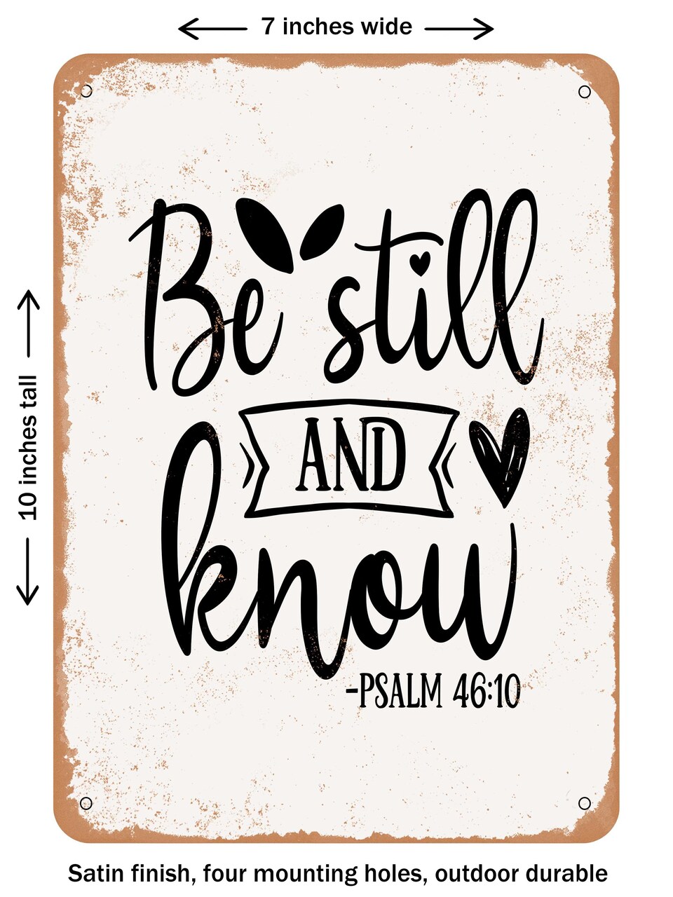 DECORATIVE METAL SIGN - As For Me and My House - 2 - Vintage Rusty Look